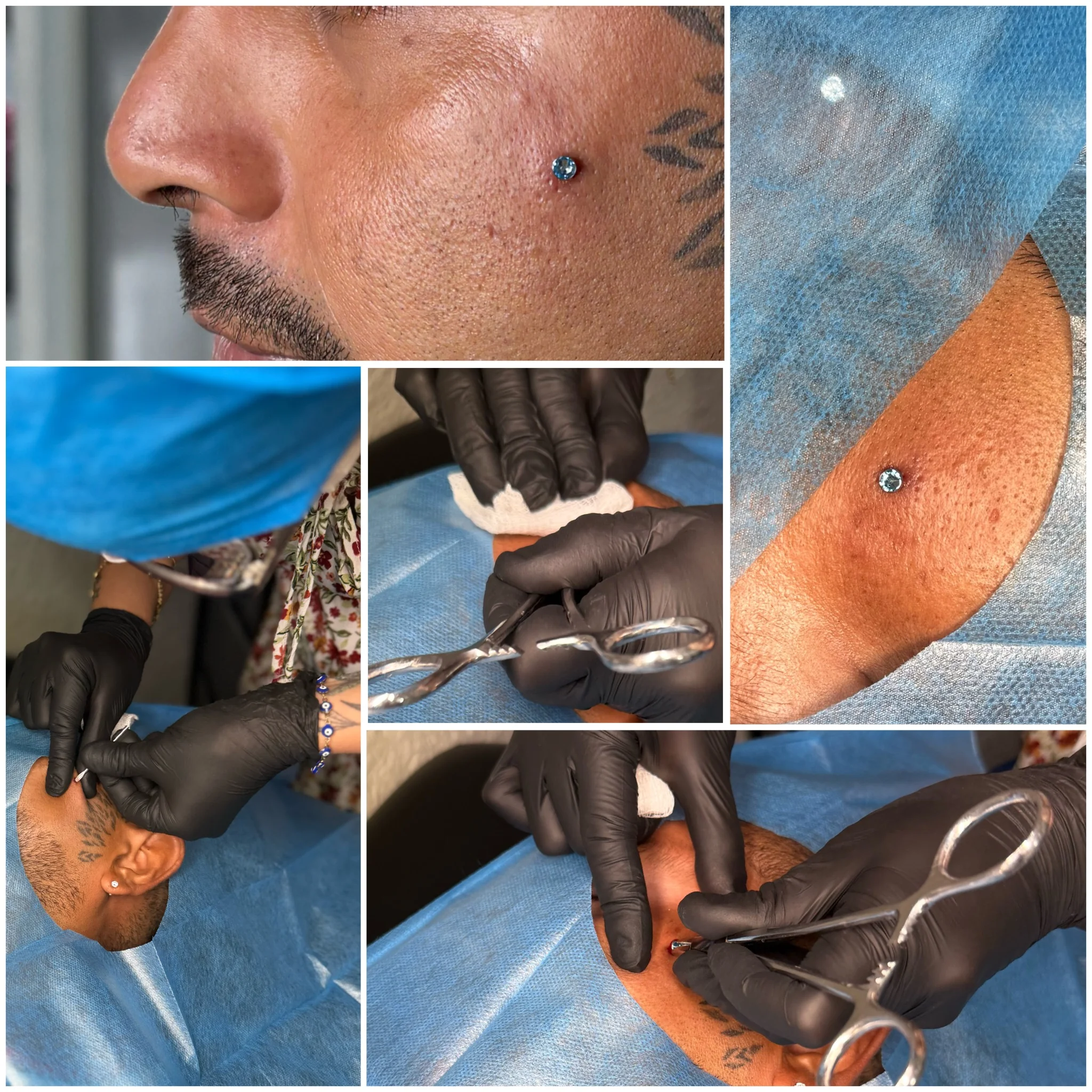 Diana concentrada realizando una perforación de precisión